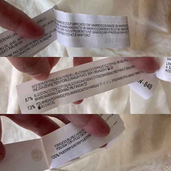 ZARA Woman Cream Peplum Zip Jacket with Gold Hardware L - Picture 7 of 12